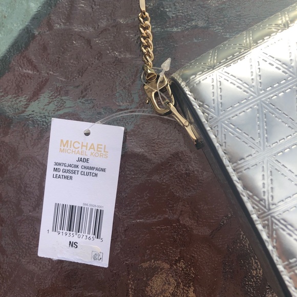 Gold/silver new Michael Kors purse with tags - Picture 3 of 6